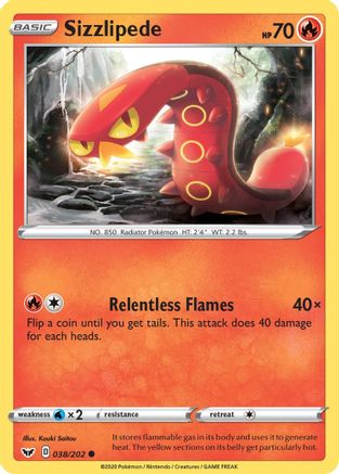 Sizzlipede (038) - SWSH01: Sword & Shield Base Set #038