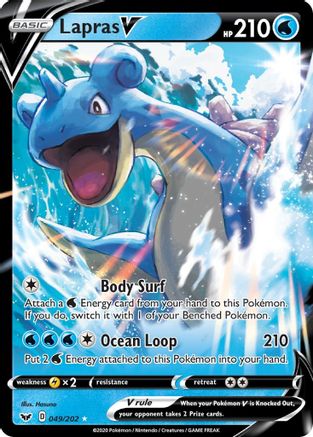 Lapras V - SWSH01: Sword & Shield Base Set #049