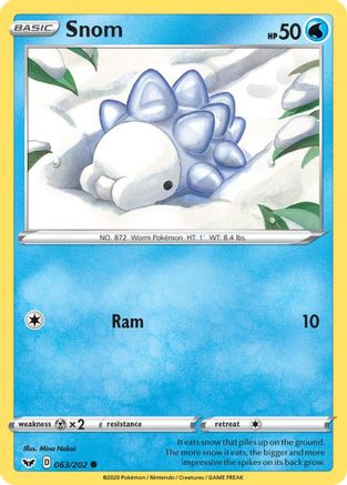 Snom - SWSH01: Sword & Shield Base Set #063