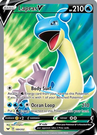 Lapras V (Full Art) - SWSH01: Sword & Shield Base Set #189