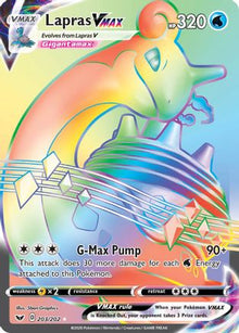 Lapras VMAX (Secret) - SWSH01: Sword & Shield Base Set #203
