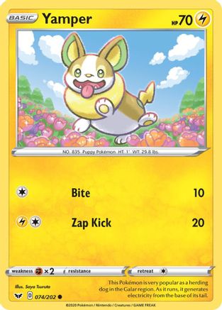 Yamper (074) - SWSH01: Sword & Shield Base Set #074