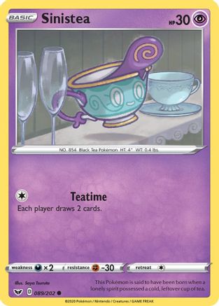 Sinistea - SWSH01: Sword & Shield Base Set #089