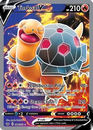Torkoal V (Full Art) - SWSH01: Sword & Shield Base Set #188