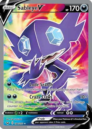 Sableye V (Full Art) - SWSH01: Sword & Shield Base Set #194