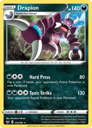Drapion - SWSH01: Sword & Shield Base Set #122