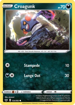 Croagunk - SWSH01: Sword & Shield Base Set #123