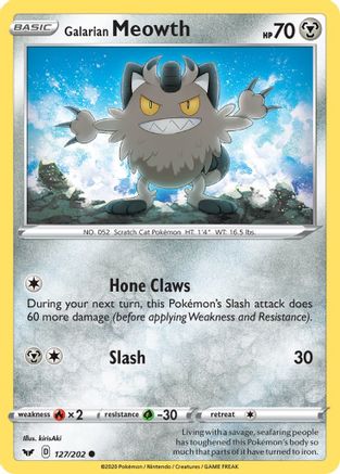 Galarian Meowth - SWSH01: Sword & Shield Base Set #127