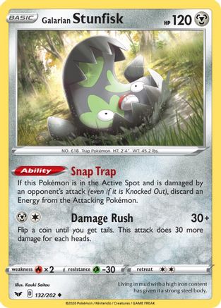 Galarian Stunfisk - SWSH01: Sword & Shield Base Set #132