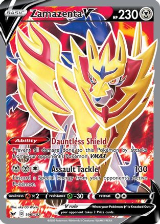 Zamazenta V (Full Art) - SWSH01: Sword & Shield Base Set #196