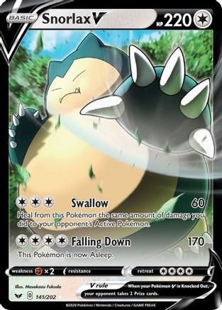 Snorlax V - SWSH01: Sword & Shield Base Set #141