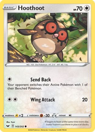 Hoothoot - SWSH01: Sword & Shield Base Set #143