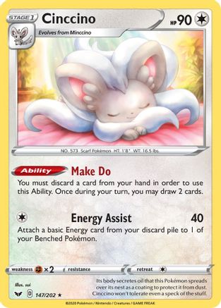Cinccino - SWSH01: Sword & Shield Base Set #147