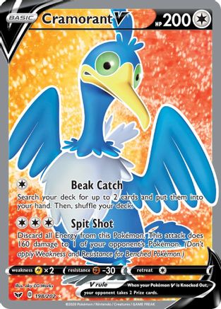 Cramorant V (Full Art) - SWSH01: Sword & Shield Base Set #198