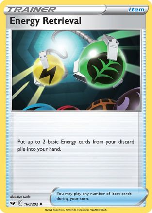 Energy Retrieval - SWSH01: Sword & Shield Base Set #160
