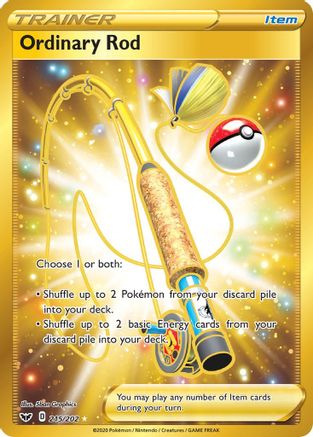 Ordinary Rod (Secret) - SWSH01: Sword & Shield Base Set #215