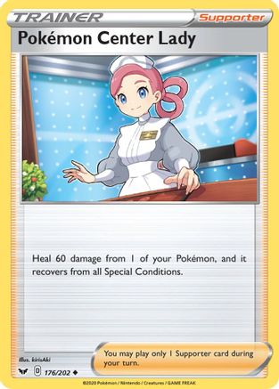 Pokemon Center Lady - SWSH01: Sword & Shield Base Set #176