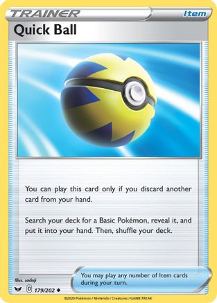 Quick Ball - SWSH01: Sword & Shield Base Set #179