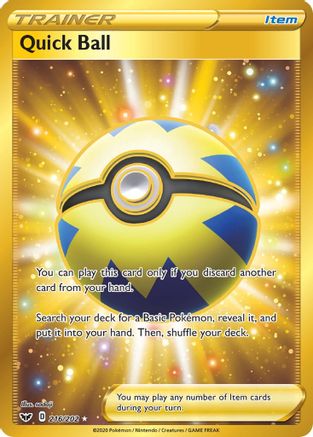 Quick Ball (Secret) - SWSH01: Sword & Shield Base Set #216