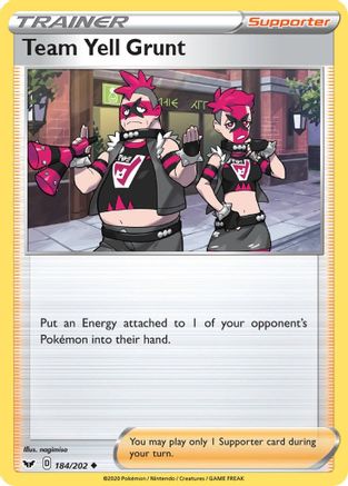 Team Yell Grunt - SWSH01: Sword & Shield Base Set #184