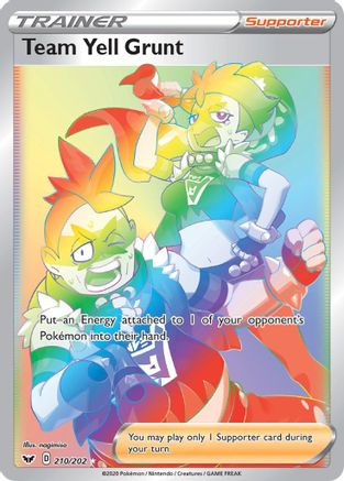 Team Yell Grunt (Secret) - SWSH01: Sword & Shield Base Set #210