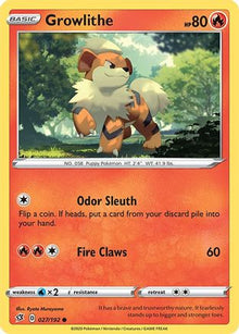 Growlithe - SWSH02: Rebel Clash #027