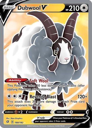 Dubwool V (Full Art) - SWSH02: Rebel Clash #188