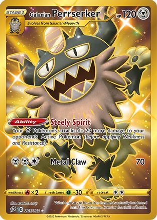 Galarian Perrserker (Secret) - SWSH02: Rebel Clash #205
