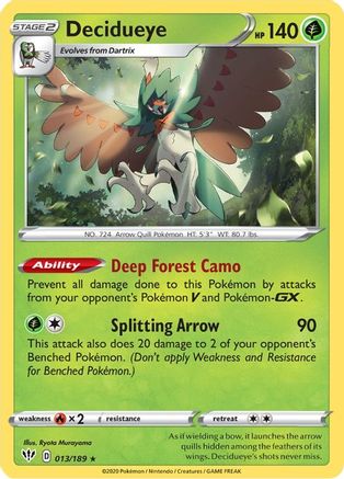 Decidueye - SWSH03: Darkness Ablaze #013