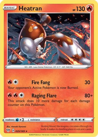 Heatran - SWSH03: Darkness Ablaze #025