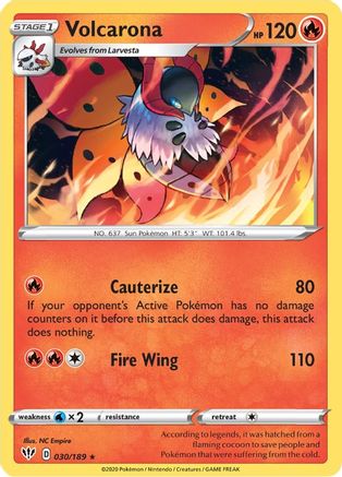 Volcarona - SWSH03: Darkness Ablaze #030