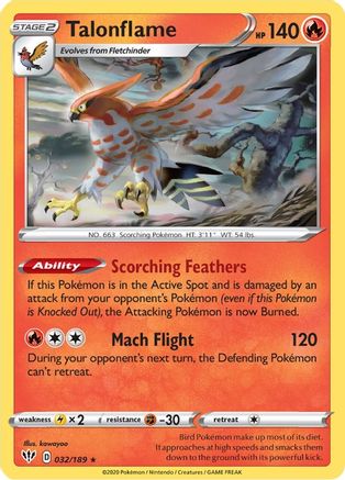 Talonflame - SWSH03: Darkness Ablaze #032