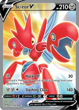 Scizor V (Full Art) - SWSH03: Darkness Ablaze #183