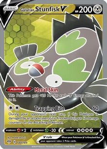 Galarian Stunfisk V (Full Art) - SWSH03: Darkness Ablaze #184