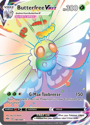 Butterfree VMAX (Secret) - SWSH03: Darkness Ablaze #190