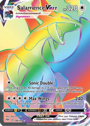 Salamence VMAX (Secret) - SWSH03: Darkness Ablaze #194
