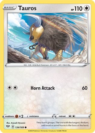 Tauros - SWSH03: Darkness Ablaze #134