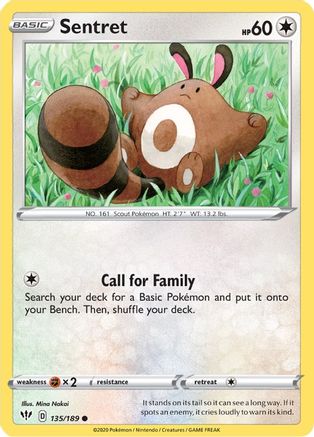 Sentret - SWSH03: Darkness Ablaze #135