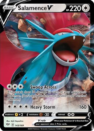 Salamence V - SWSH03: Darkness Ablaze #143