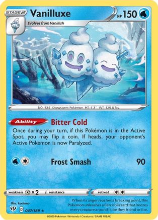 Vanilluxe - SWSH03: Darkness Ablaze #047