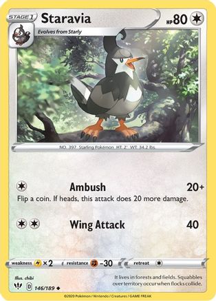 Staravia - SWSH03: Darkness Ablaze #146