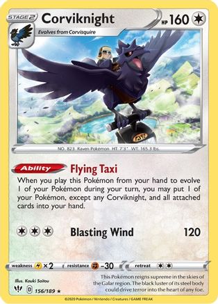 Corviknight - SWSH03: Darkness Ablaze #156