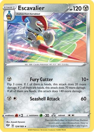 Escavalier - SWSH03: Darkness Ablaze #124