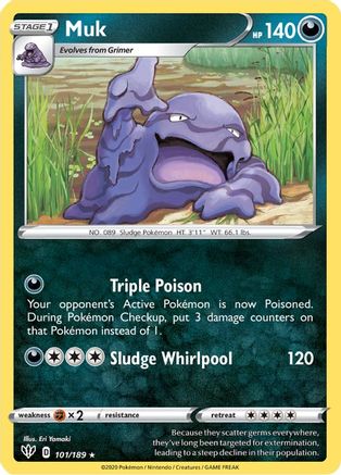 Muk - SWSH03: Darkness Ablaze #101
