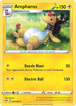 Ampharos - SWSH03: Darkness Ablaze #057