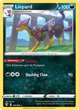 Liepard - SWSH03: Darkness Ablaze #107