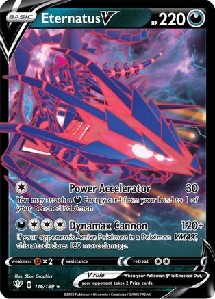 Eternatus V - SWSH03: Darkness Ablaze #116