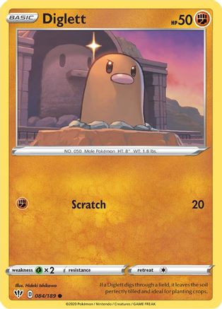 Diglett - SWSH03: Darkness Ablaze #084