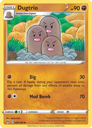 Dugtrio - SWSH03: Darkness Ablaze #085