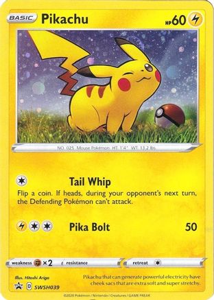 Pikachu - SWSH039 - SWSH: Sword & Shield Promo Cards #SWSH039